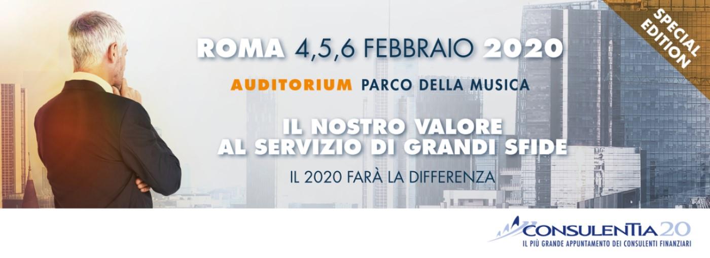 Un uomo in giacca e cravatta si affaccia con le spalle alla telecamera sullo skyline della città, per promuovere l'evento Consul