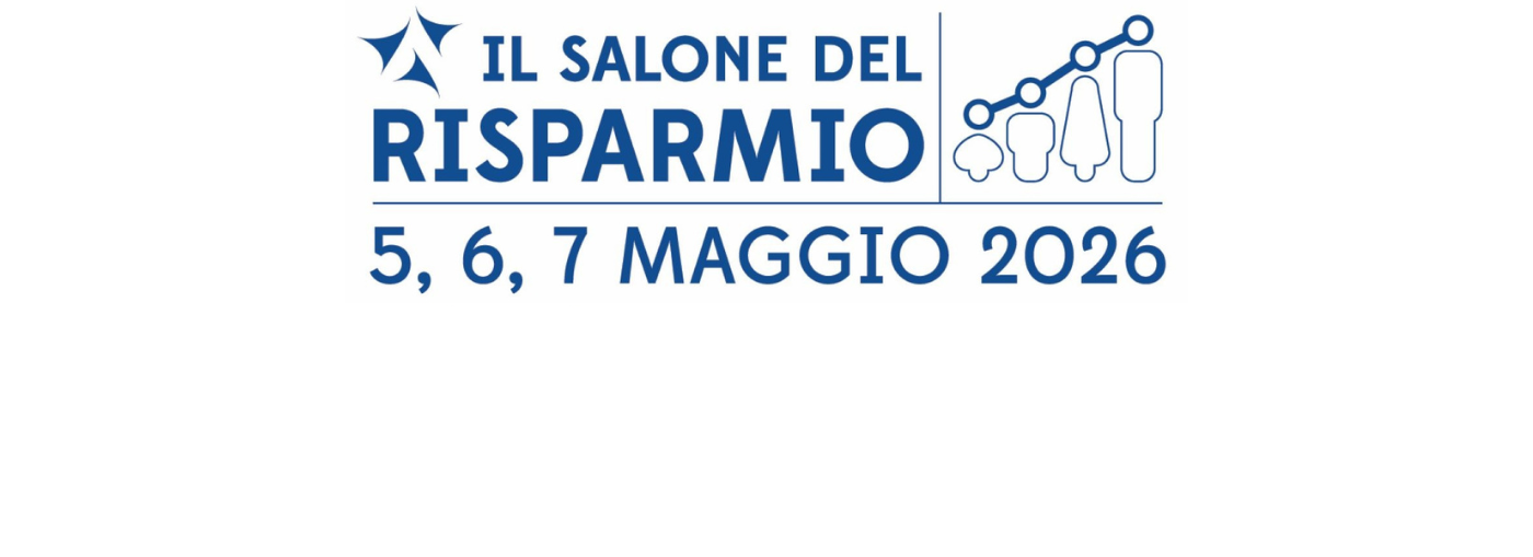 Logo dell'evento «Il Salone del Risparmio», in programma il 5, 6 e 7 maggio 2026, raffigurante una curva di crescita con figure 