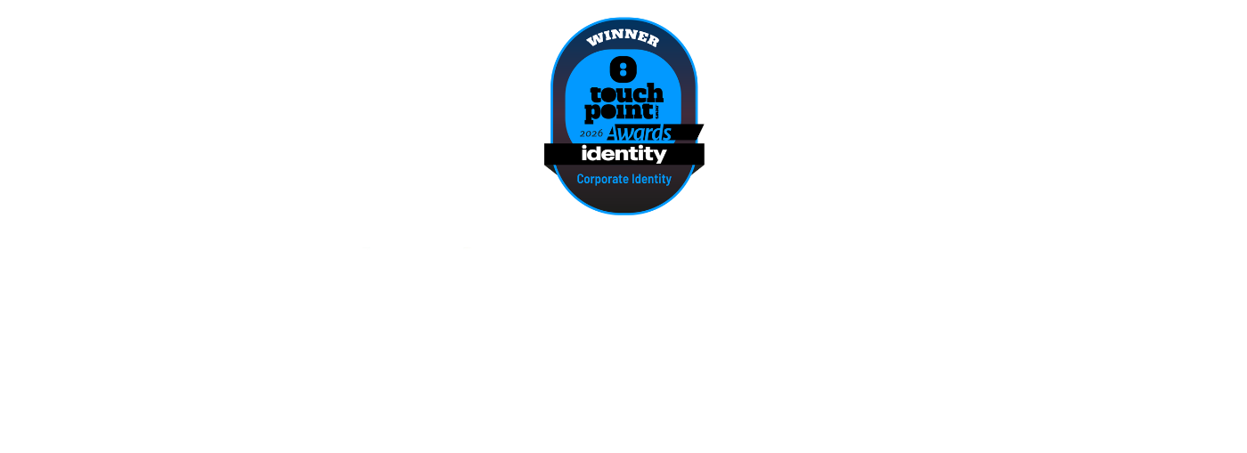 Badge di premiazione per il vincitore dei Touchpoint Awards 2026 nella categoria Corporate Identity.