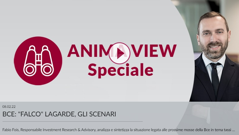 Logo di "ANIMAVIEW" con un binocolo e un pulsante di riproduzione per i contenuti video